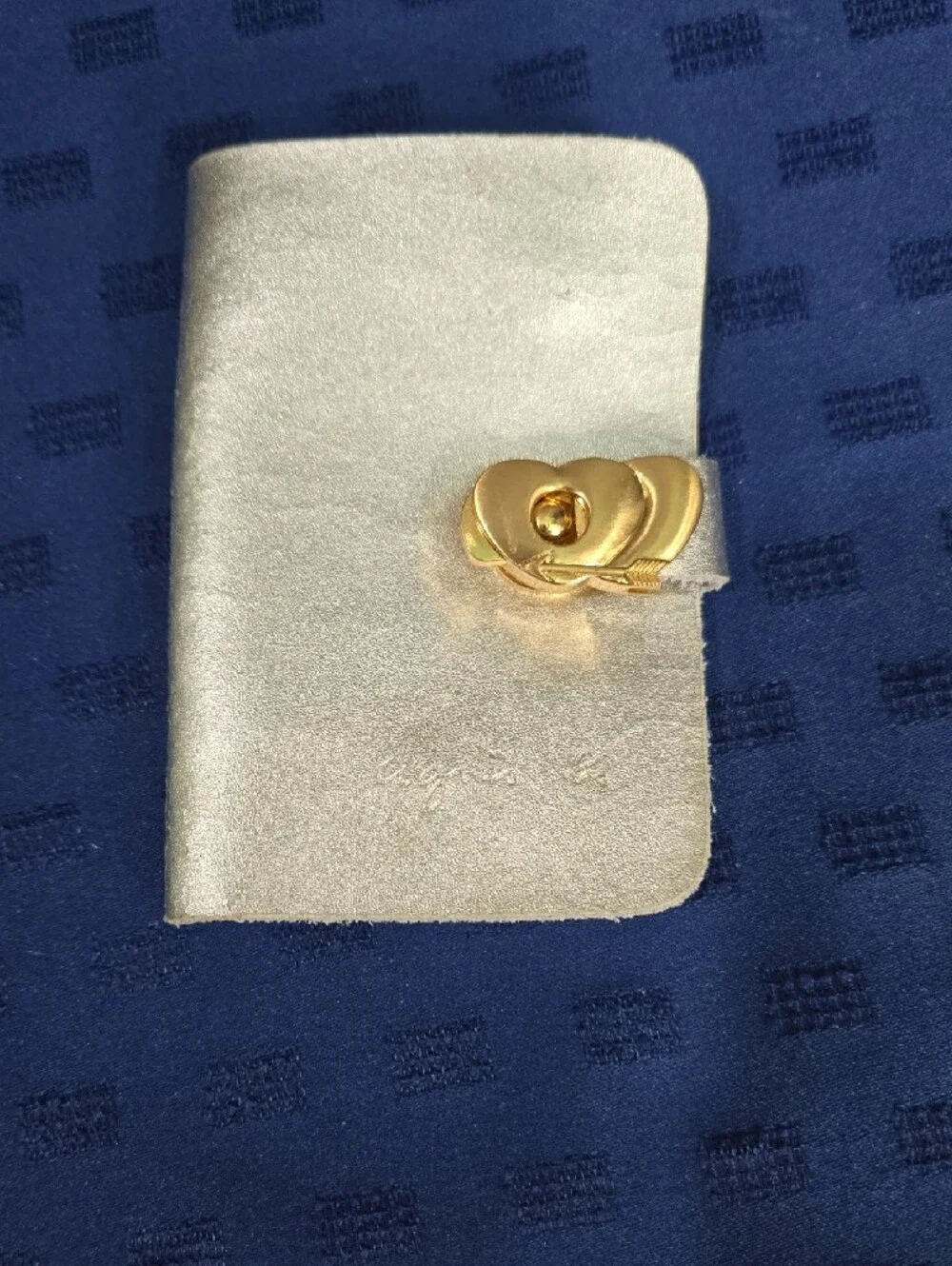 Agnes B. Silver Key Holder with Gold Flower Snap